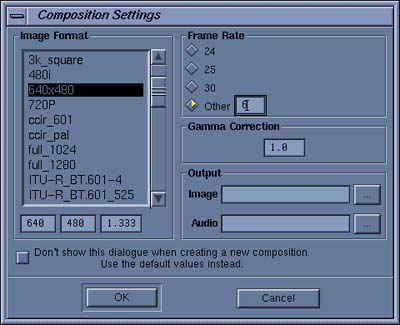 Composition Settings